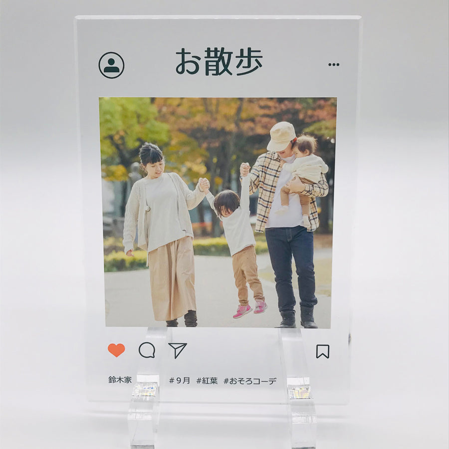 名入れ可＞インスタ風アクリルフォトフレーム【S】Z24N/5×7 プレゼント