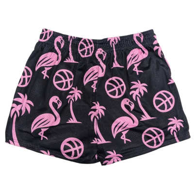 deuce メッシュショーツ【Flamingo】ブラック│バスケ用品専門店 BB