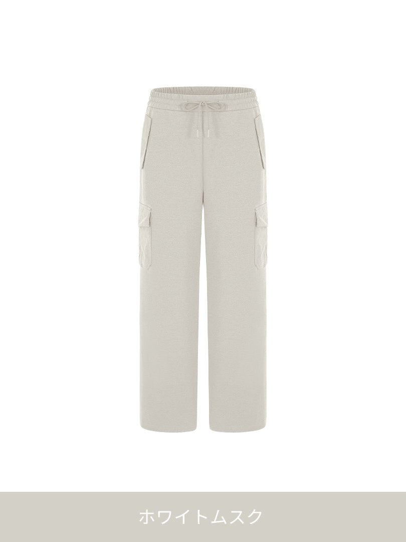 Airy Fit 裏起毛 セミワイド カーゴパンツ | andar JAPAN
