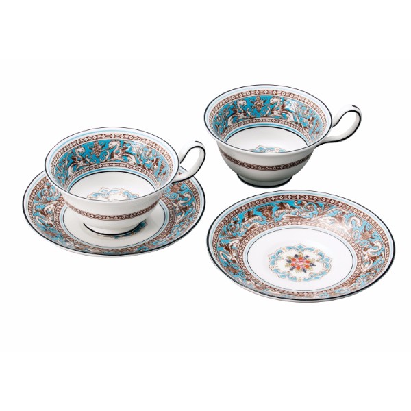 ウェッジウッド フロレンティーン ターコイズティーカップ&ソーサー