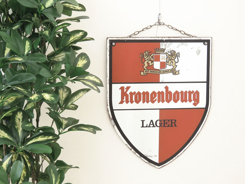 ビンテージパブミラー Kronenbourg （クローネンブルグ）フランスの