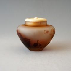 エミール・ガレ「蒲萄文 茶入」《アンティックかとう》