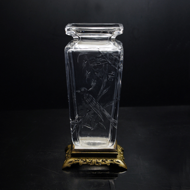 オールドバカラ「ジャポニズム 花鳥文 花瓶」《アンティックかとう》