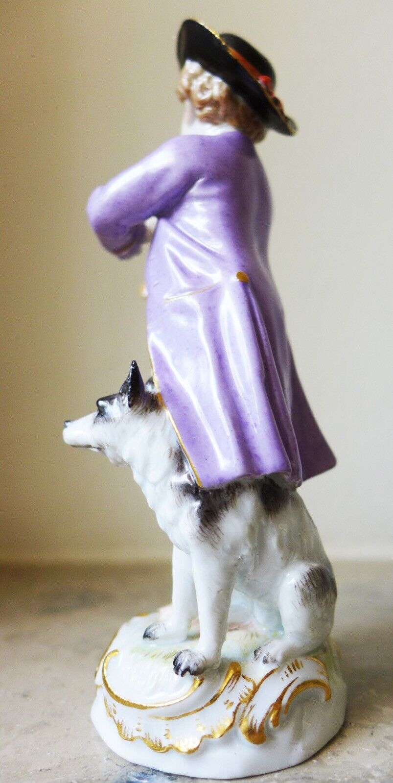 マイセン 人形 （フィギュア）「犬を連れた笛吹き」 1900年頃 1級品