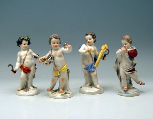 マイセン フィギュリン 春夏秋冬 4点 四季の寓意シリーズ