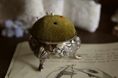 アンティークピンクッション 針山 手芸道具 イギリス 20180502