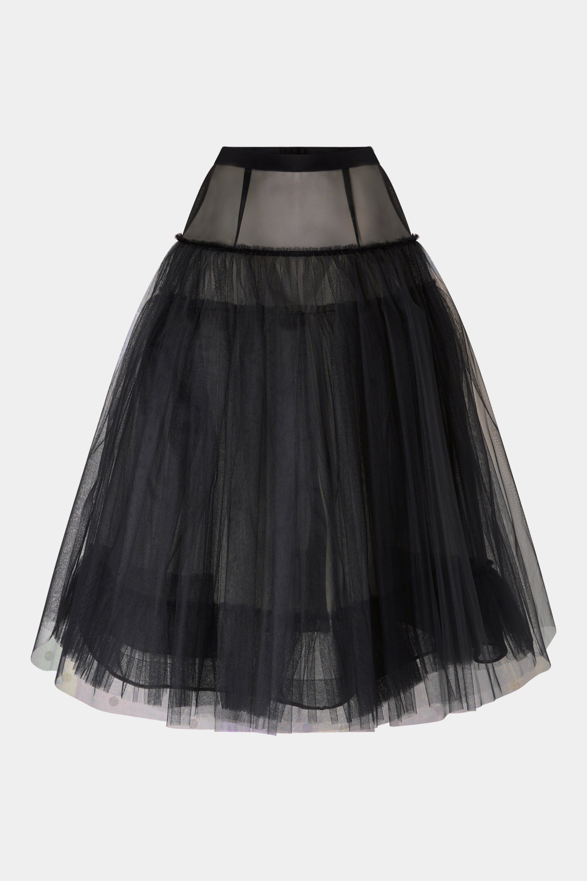 Black Tulle Underskirt with midi length for volume Antonio Marras