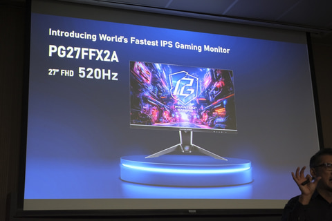 ASRock、IPSで520Hz対応な世界初のゲーミングモニター。OLED製品も投入
