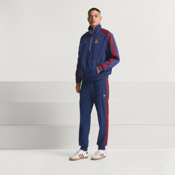 adidas AS Roma Terrace Icons Half-Zip Jacket - Blue | adidas