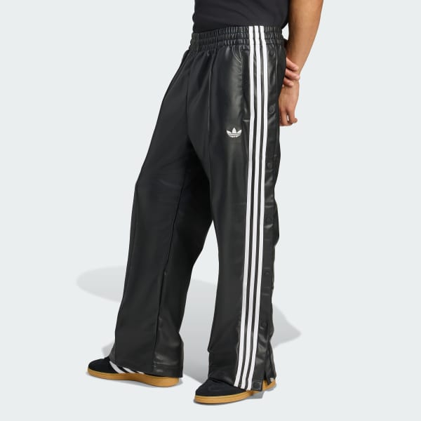 adidas × ジェレミー・スコット フェイクレザー ワイドパンツ