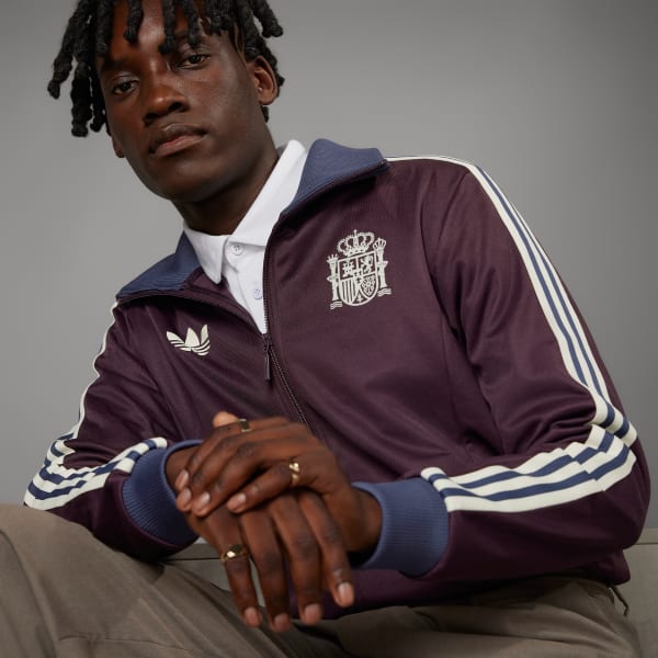 アディダス スペイン ベッケンバウアー トラックトップ - バーガンディ