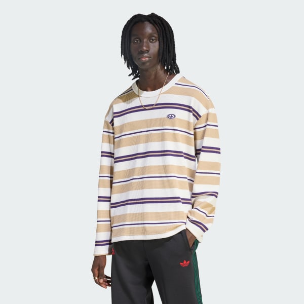 アディダス 90s オルタナティブスポーツ長袖ストライプ ワッフル T