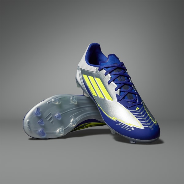 adidas F50 League Messi Firm/Multi-Ground Cleats - Silver | Free