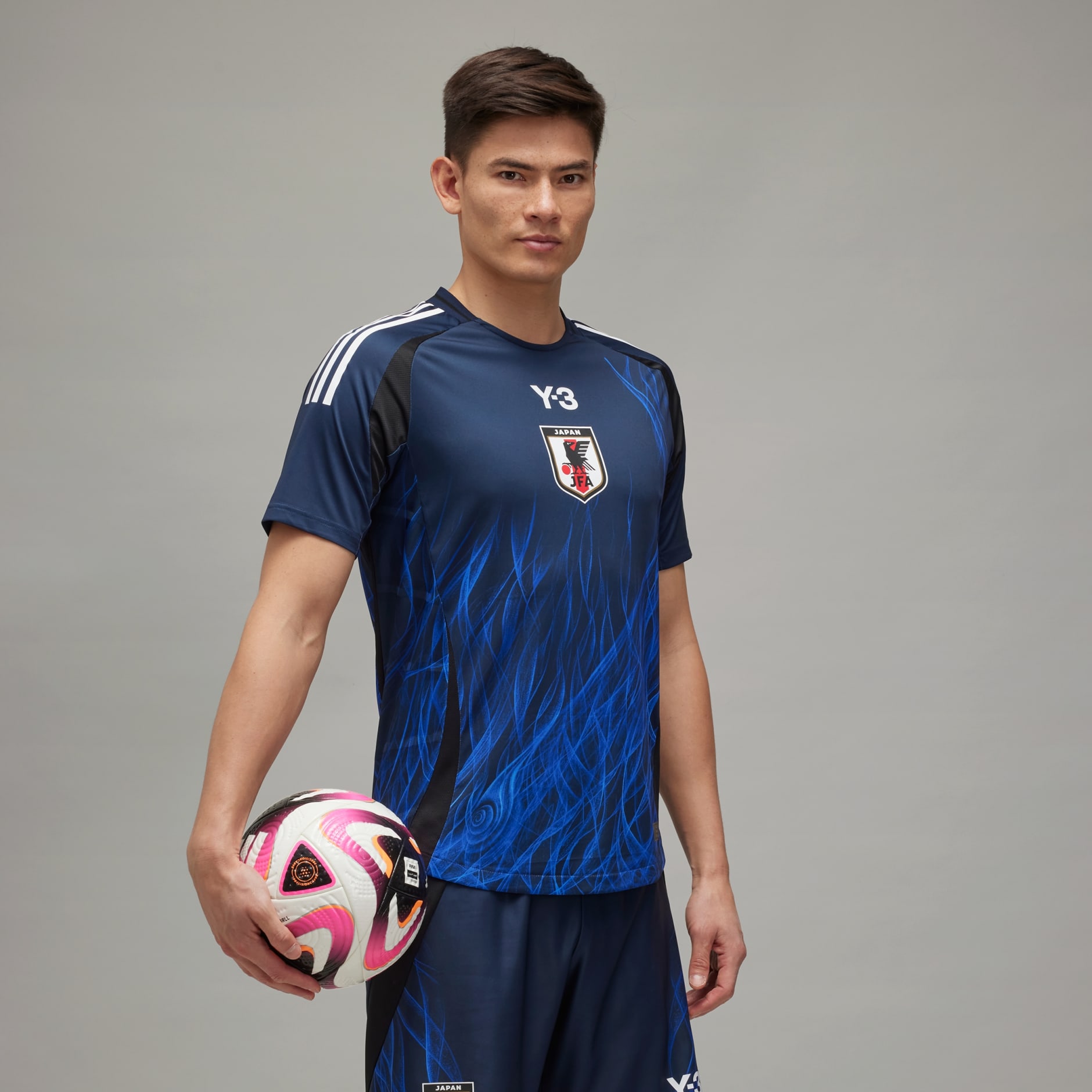 Japan x Y-3 24 Home Authentic Jersey - Blue | adidas Hong Kong