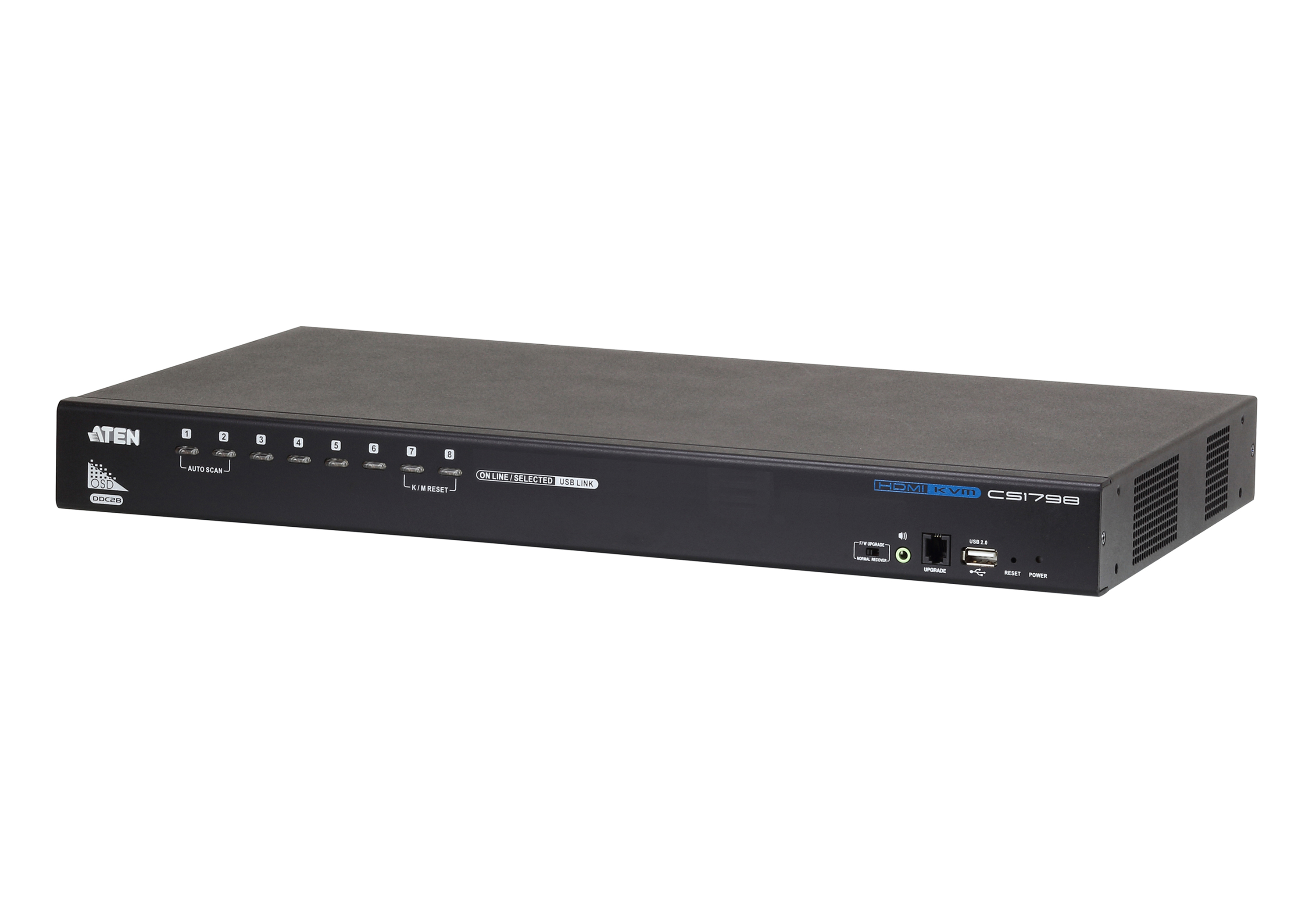 8ポート USB HDMI/オーディオ KVMスイッチ - CS1798, ATEN ラック