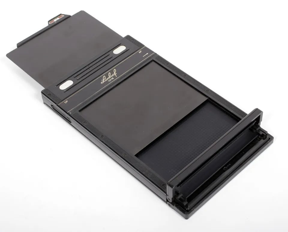 Linhof 13X18 (fits 5X7 cameras) plate holder (wet dry plate tin