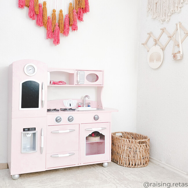 Little Chef Westchester Play Kitchen, Pink - Teamson Kids Over the