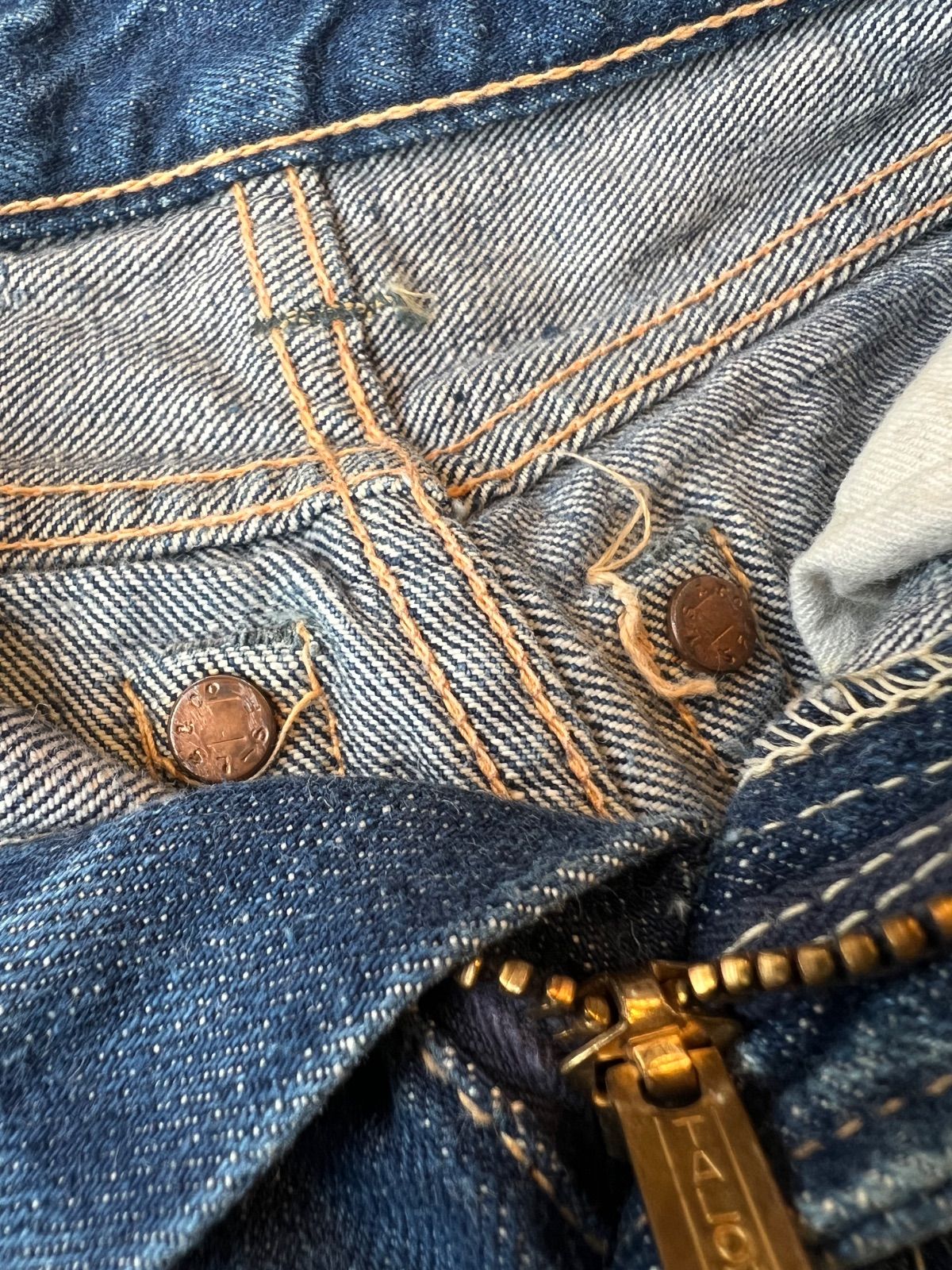 スペシャル/ 片面タブ】50's Levi's 503ZXX 47モデル 革パッチ AGE0