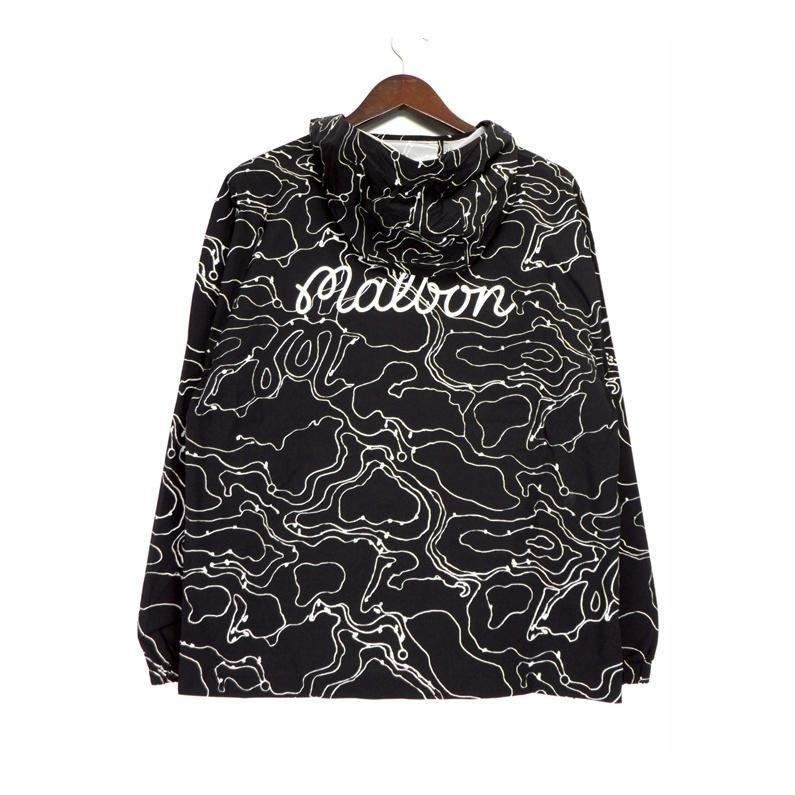 マルボンゴルフ Malbon Golf 【 ME0112 】 総柄 ナイロン ハーフジップ