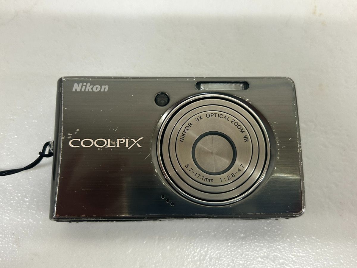 13216-042☆ 【現状品】Nikon/ニコンCOOLPIX S510/デジタルカメラ/本革