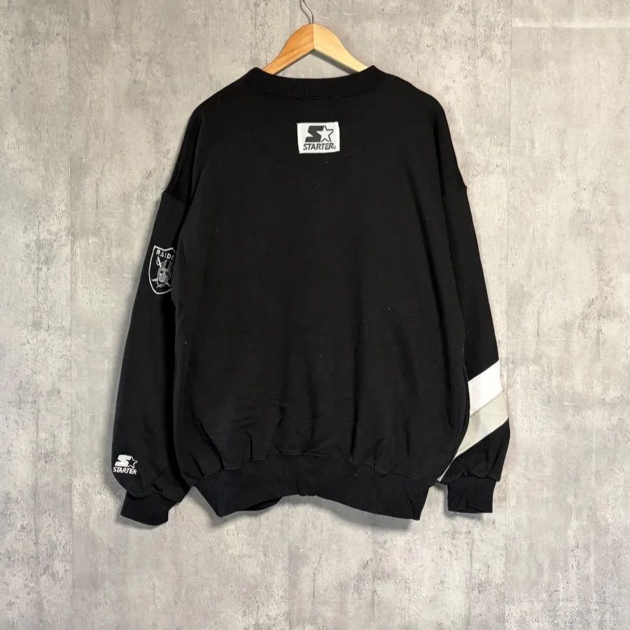 90s】スターター レイダース スウェット 黒 XL NFL STARTER RAIDERS