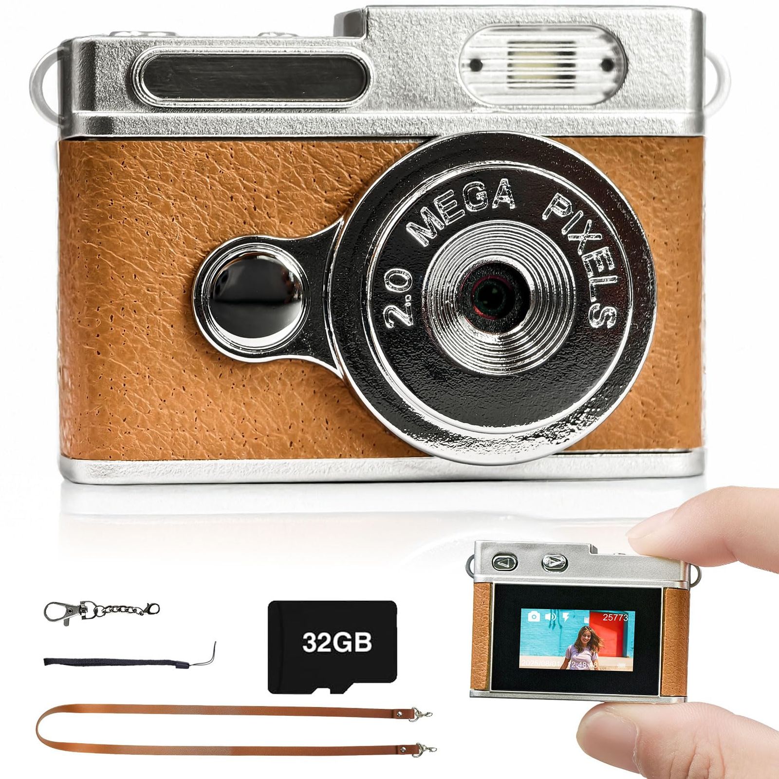 小型デジタルカメラ ミニレトロデジカメ 1080P 0.96インチ画面 携帯