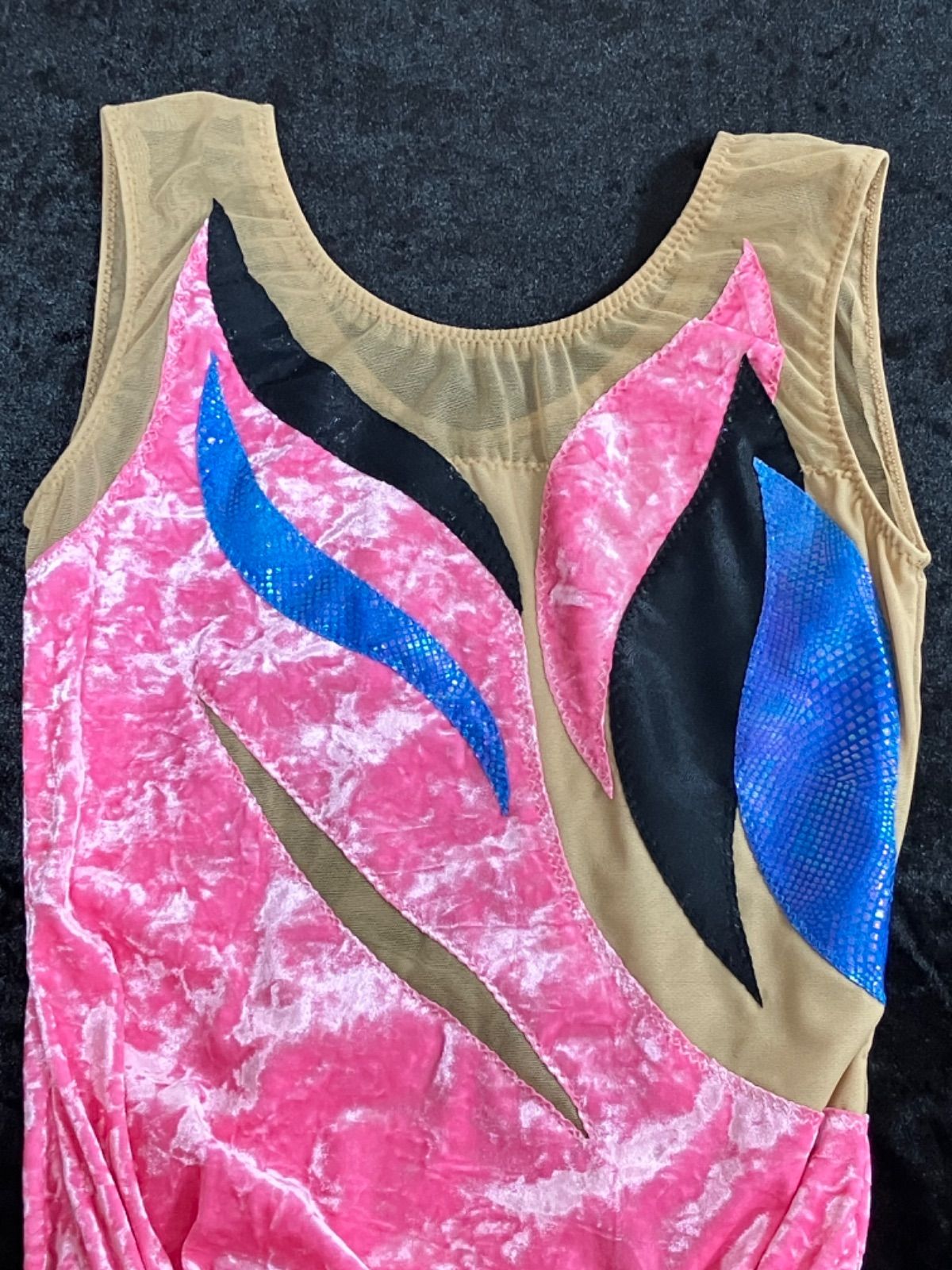 140サイズ】バトントワリング 衣装 競技用 レオタード 髪飾りセット