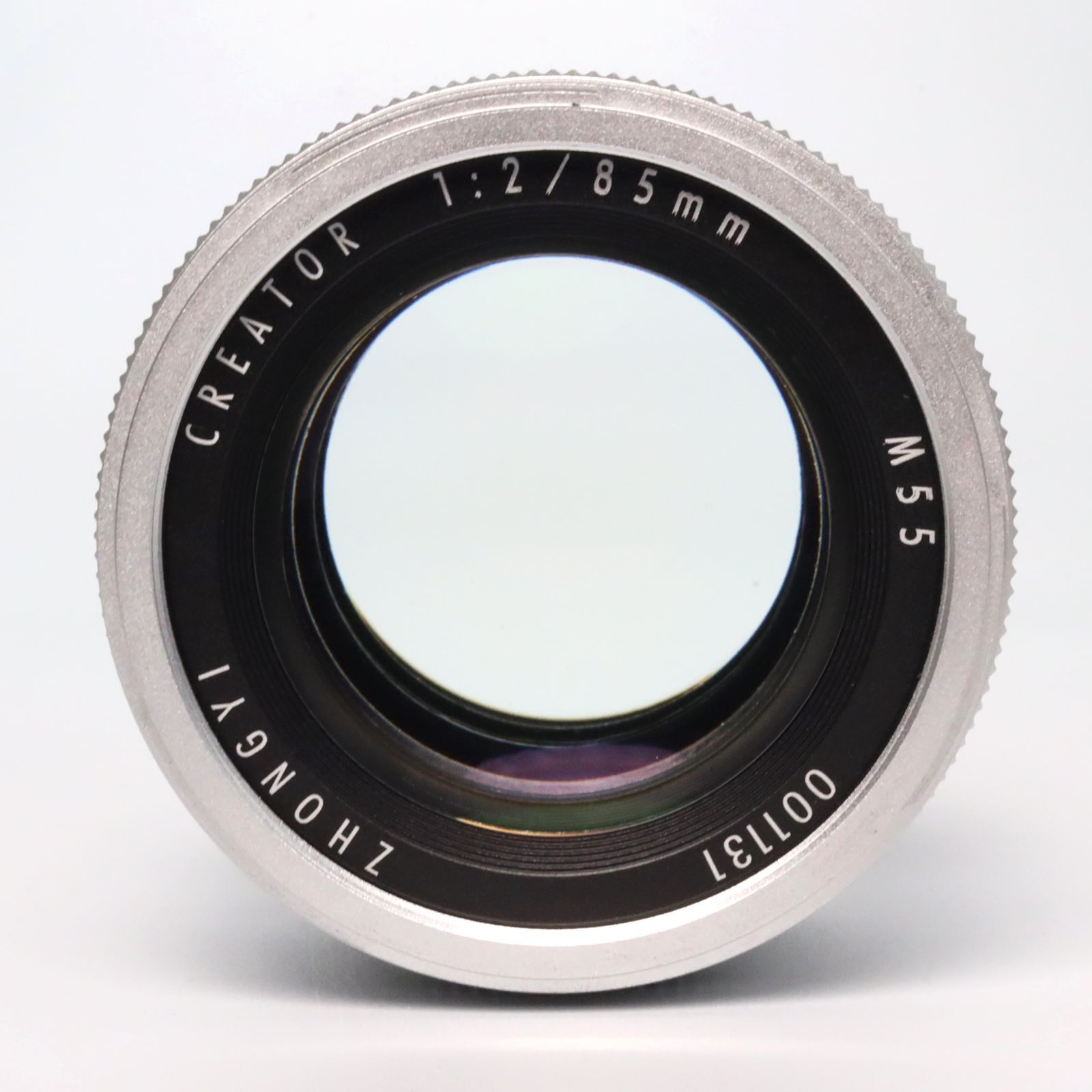 ニコンFマウント 中一光学 CREATOR 85mm F2.0 単焦点レンズ シルバー
