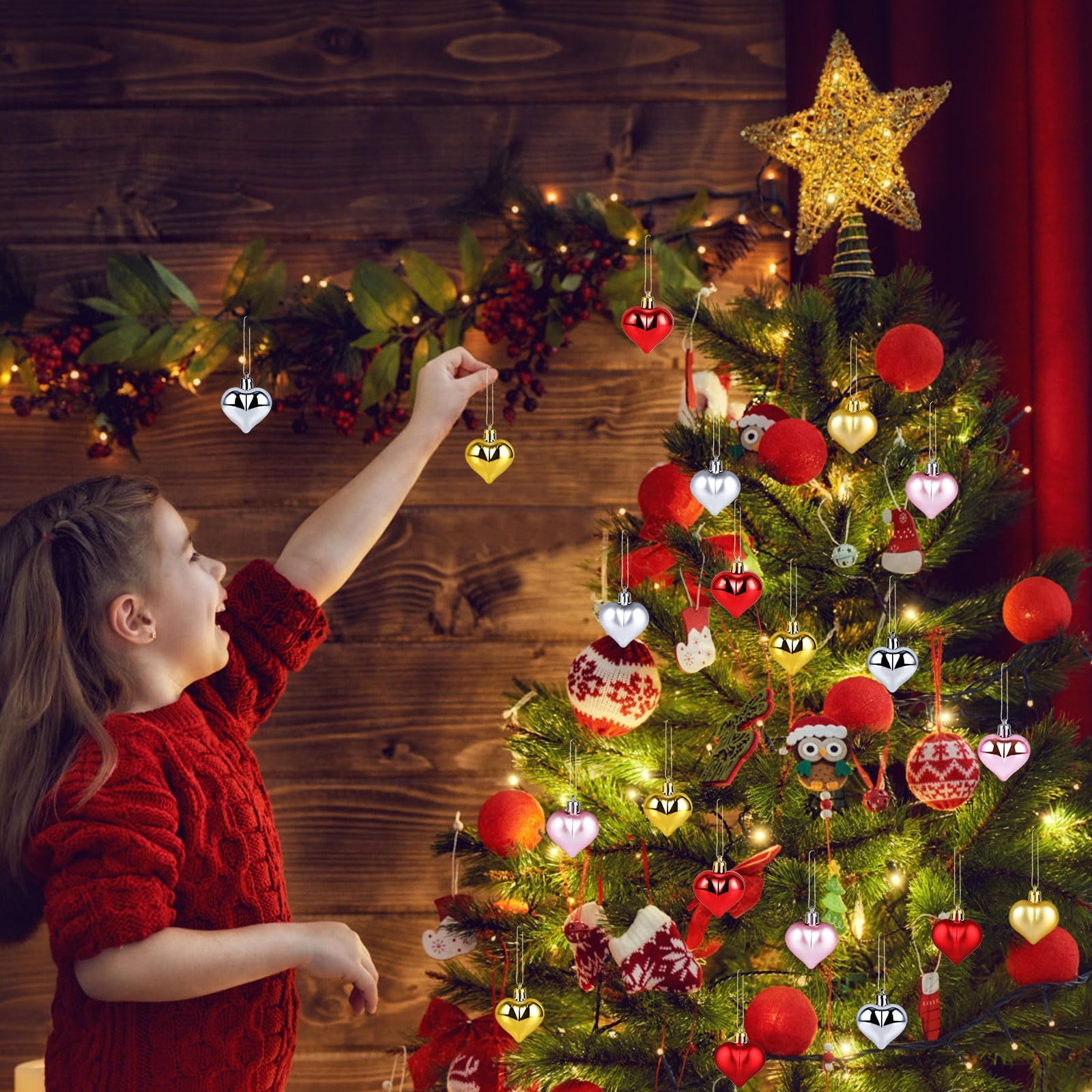 数量限定】クリスマス オーナメント ハート 12個セット おしゃれ