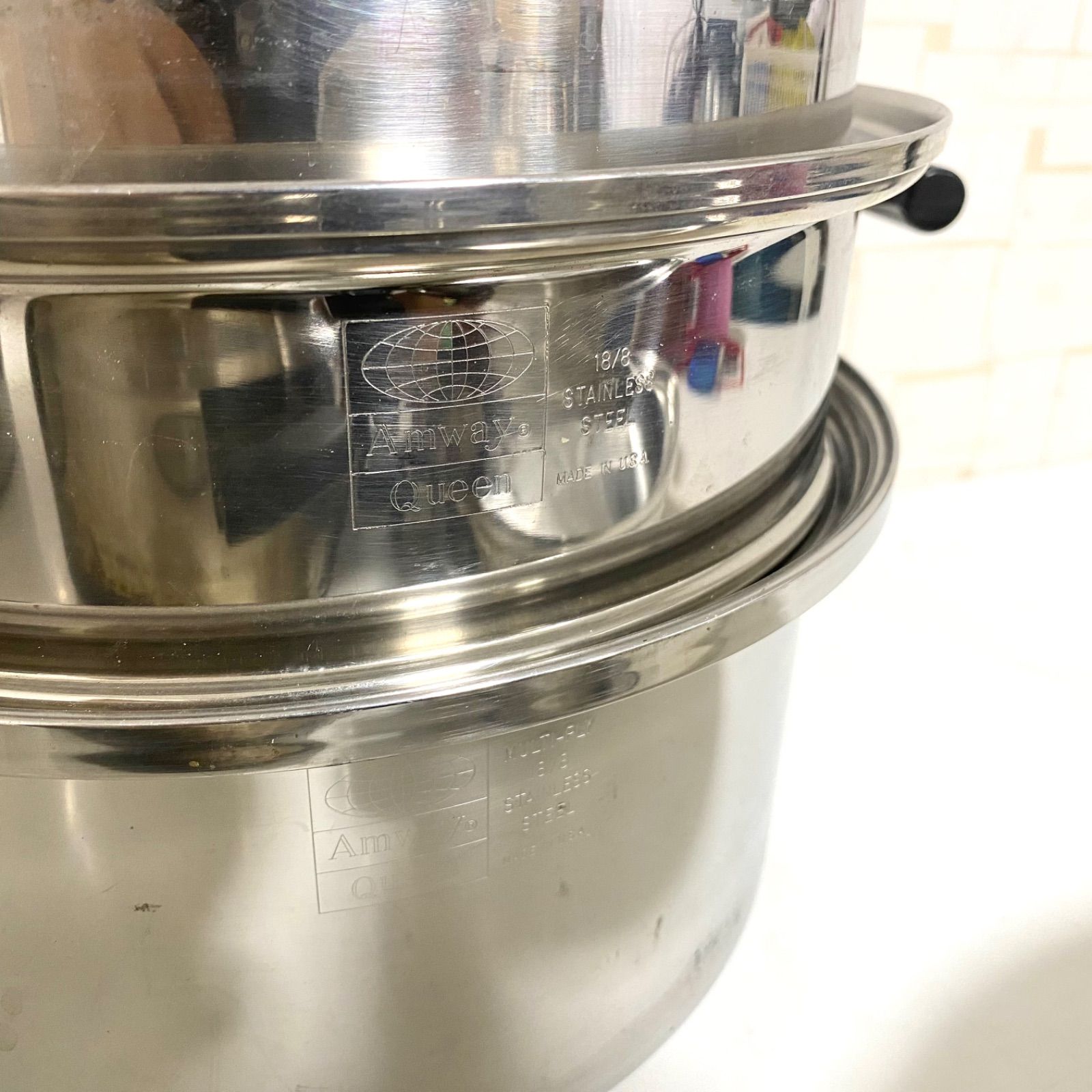 Amway アムウェイクイーン ロイヤルクイーン 鍋 蒸し器 セット - メルカリ