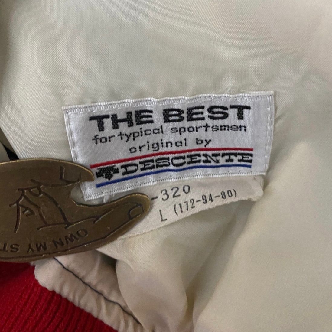 OLD DESCENTE 90s デサント】THE BEST スタジャン ナイロン ジャケット