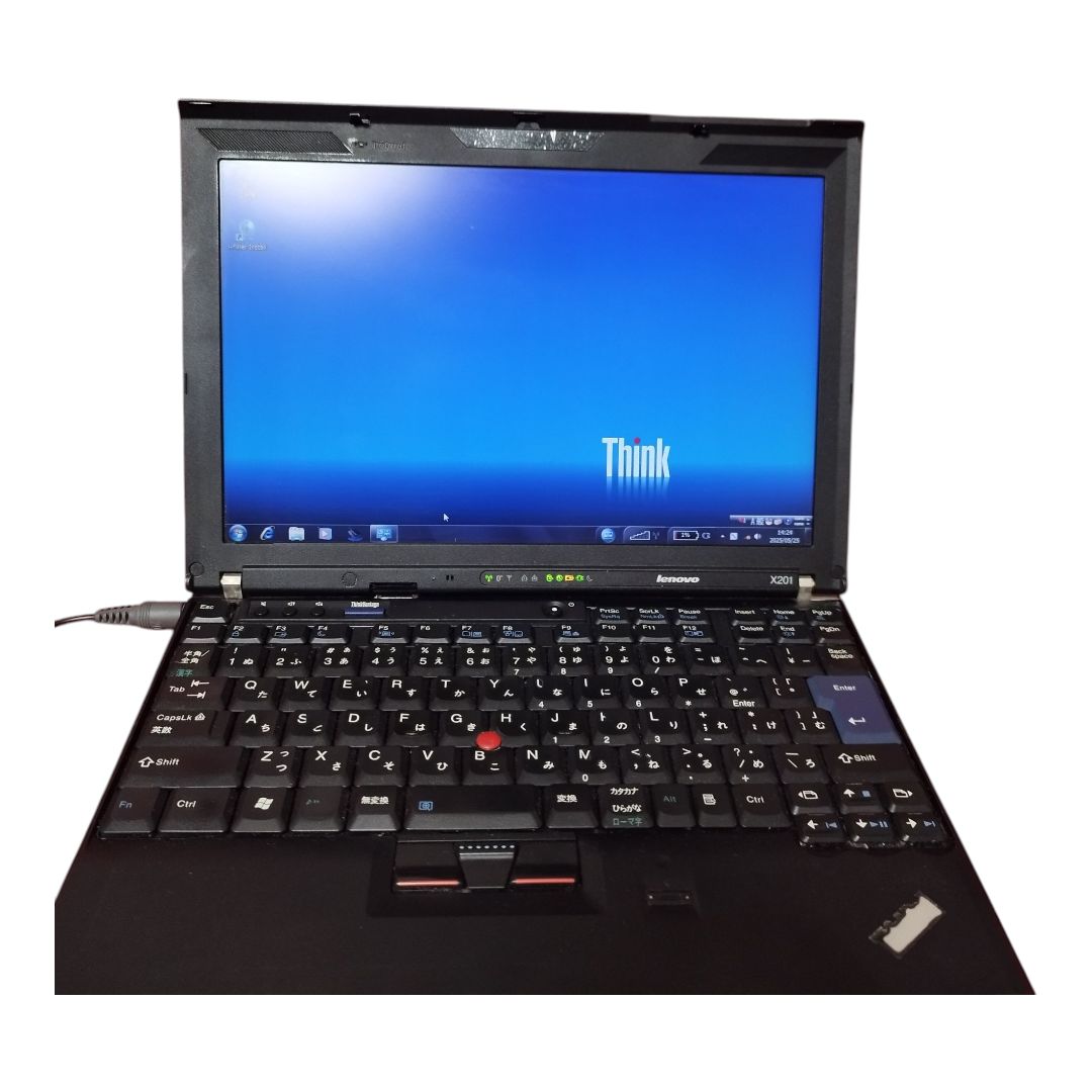 Lenovo ThinkPad X201 中古ノートPC Windows7 アダプター付 古いモデル