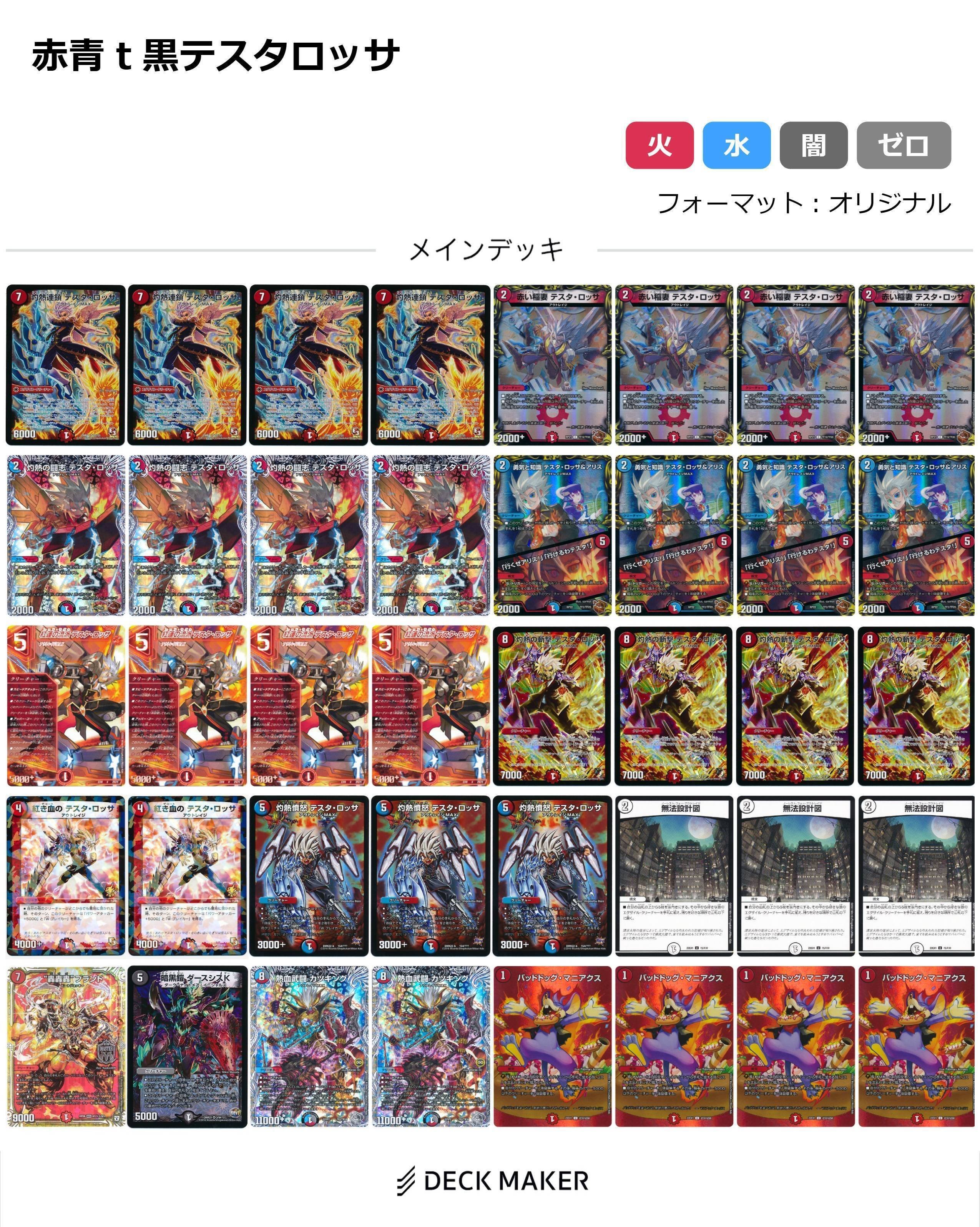 赤青テスタってどんなデッキ？」赤青テスタ改造計画第一次中間報告｜厚揚げ