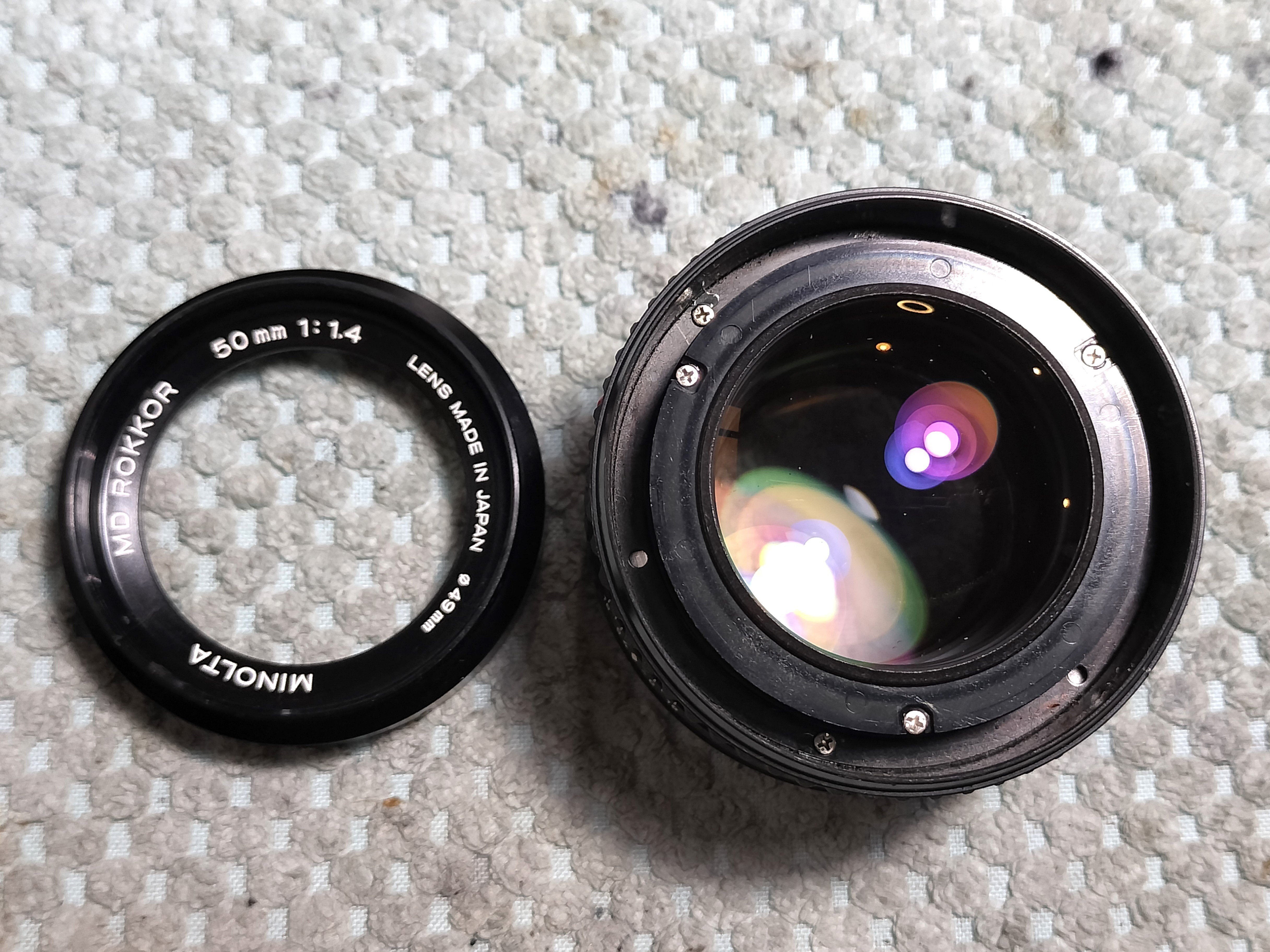 Minolta MD Rokkor 50mm F/1.4の分解｜フィルムカメラ修理のアクアカメラ