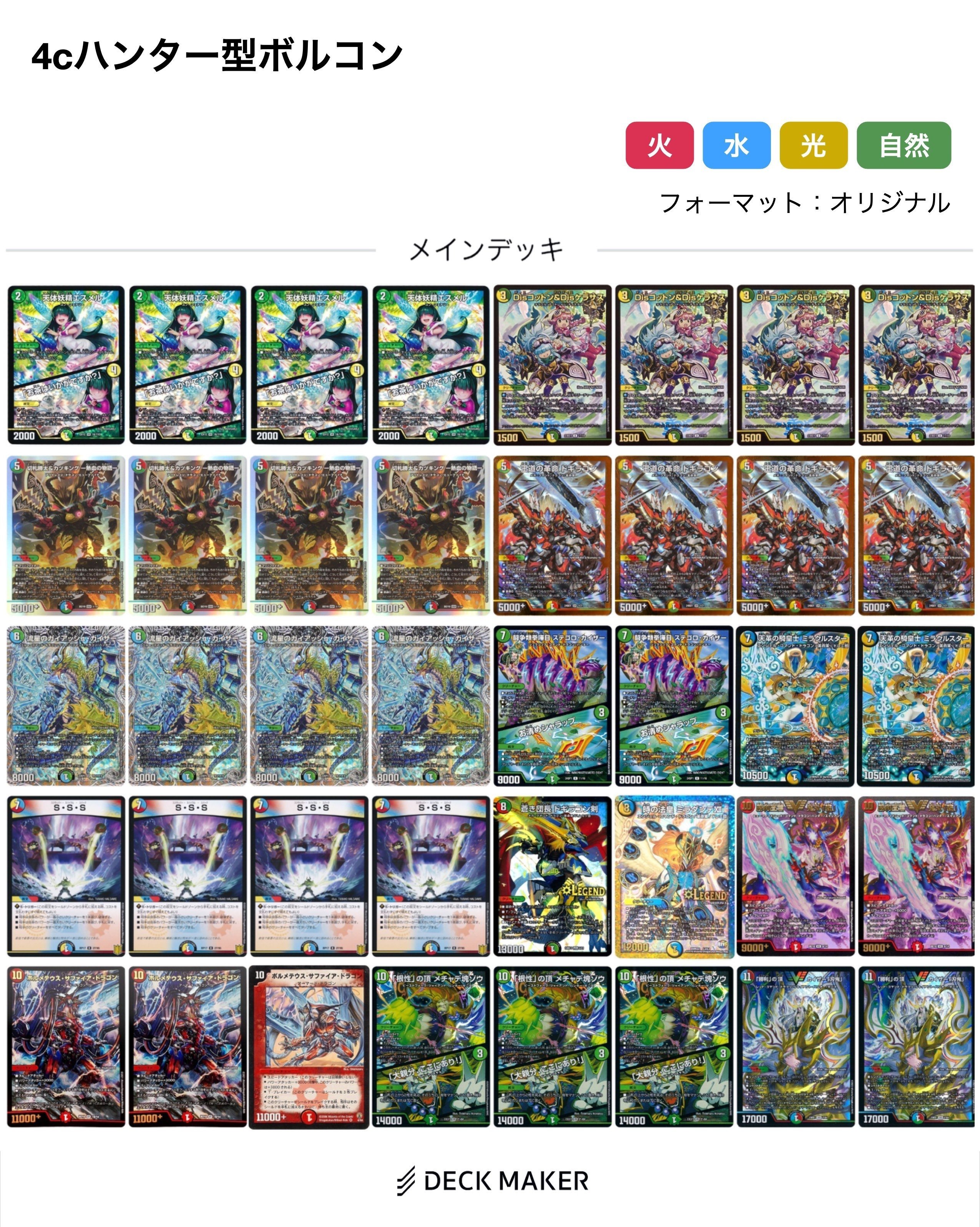 ハンター採用型4Cボルメテウスデッキ｜法相