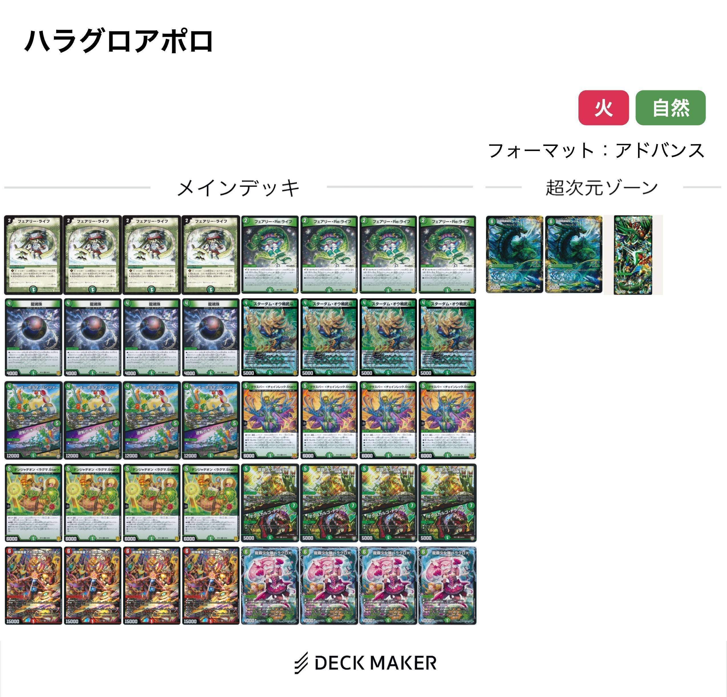 デュエマ】緑単アポロヌス【アドバンス】｜タツオ