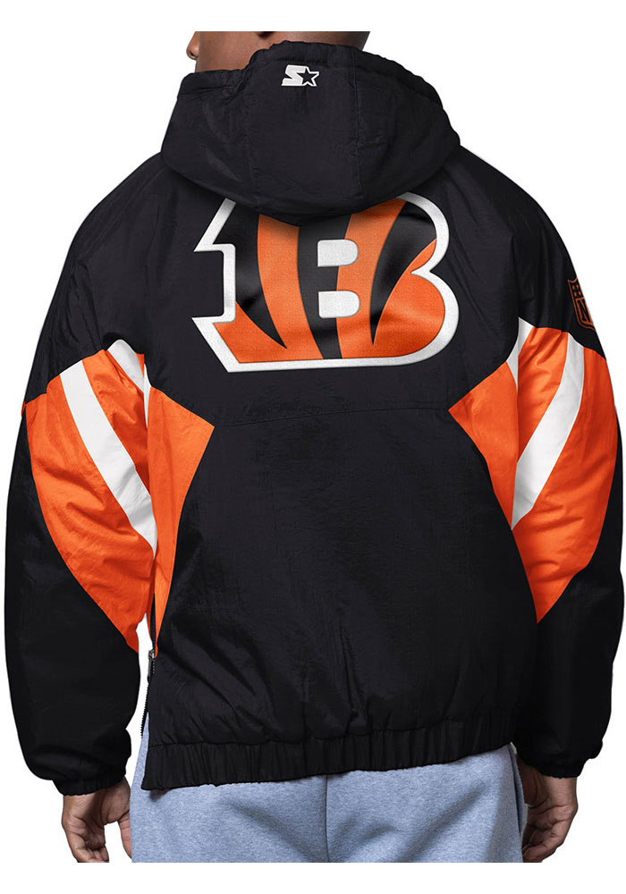 Starter Cincinnati Bengals Mens The Line Up BLACK Pullover Jackets