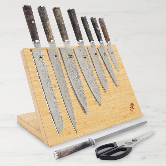 Miyabi Black Magnetic Easel Knife Block, 8-Piece | Williams Sonoma
