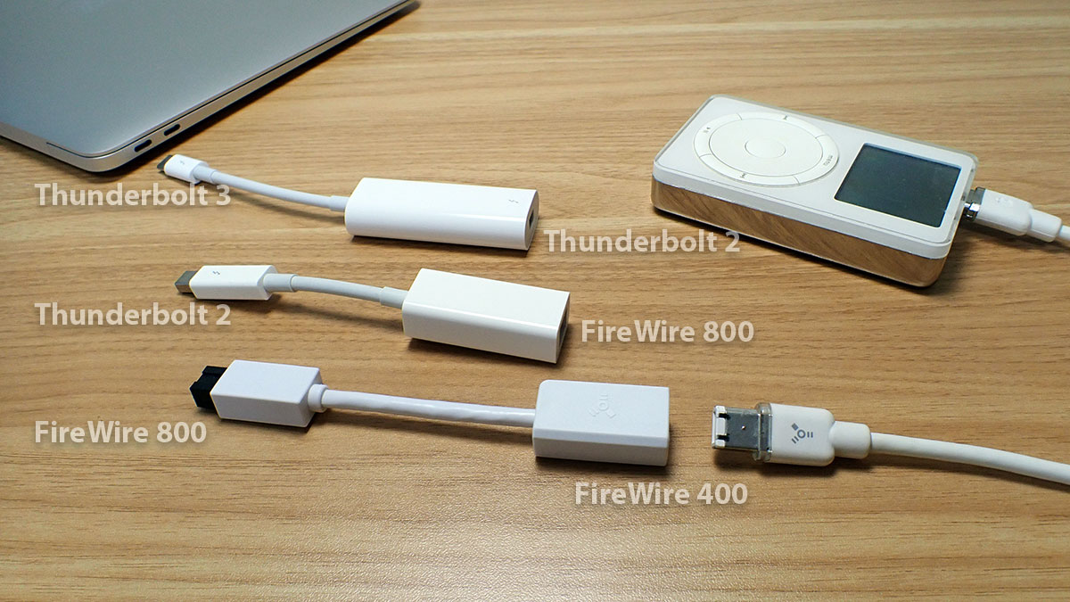 iPod豆知識】FireWire端子のiPod（第1/第2世代）を、Thunderbolt/ USB