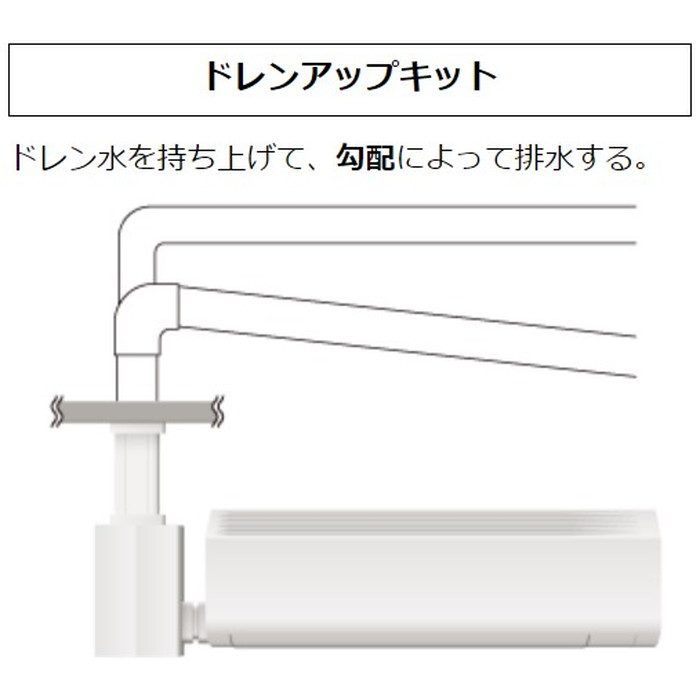 K-KDU574LV ドレンアップキット 1m（低揚程用） 配管スペーサー付