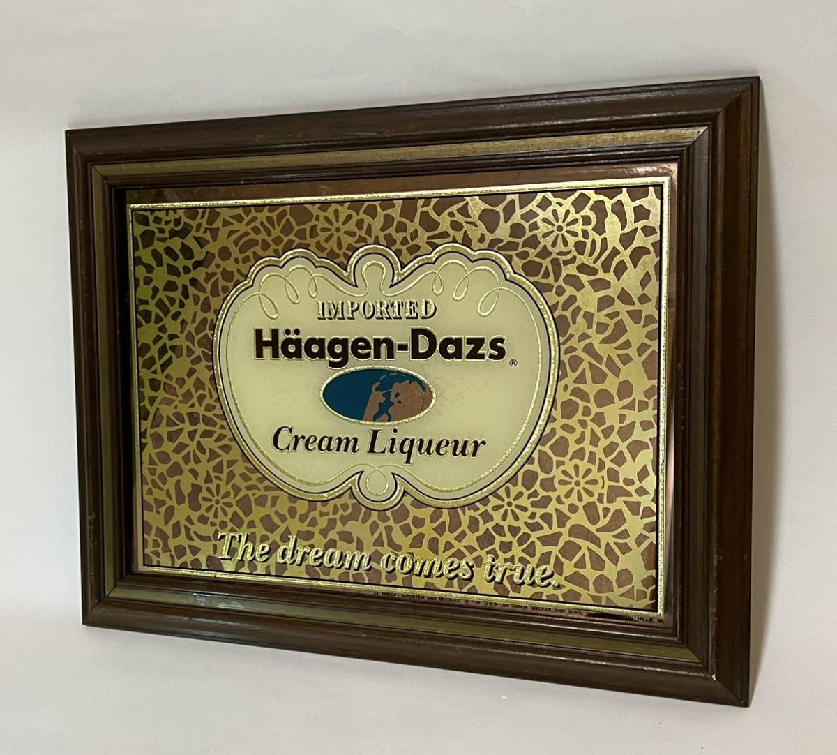 haagen-dazsハーゲンダッツ パブミラー ビンテージ 広告 鏡 販売促進品