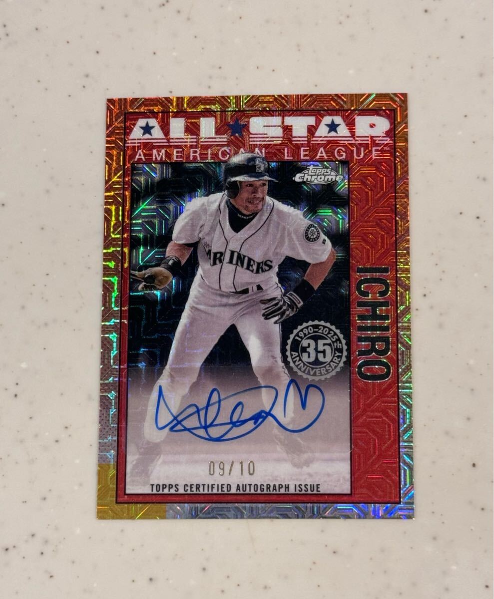 10枚限定 2025 Topps Series2 ICHIRO イチロー Auto 直筆サイン Chrome