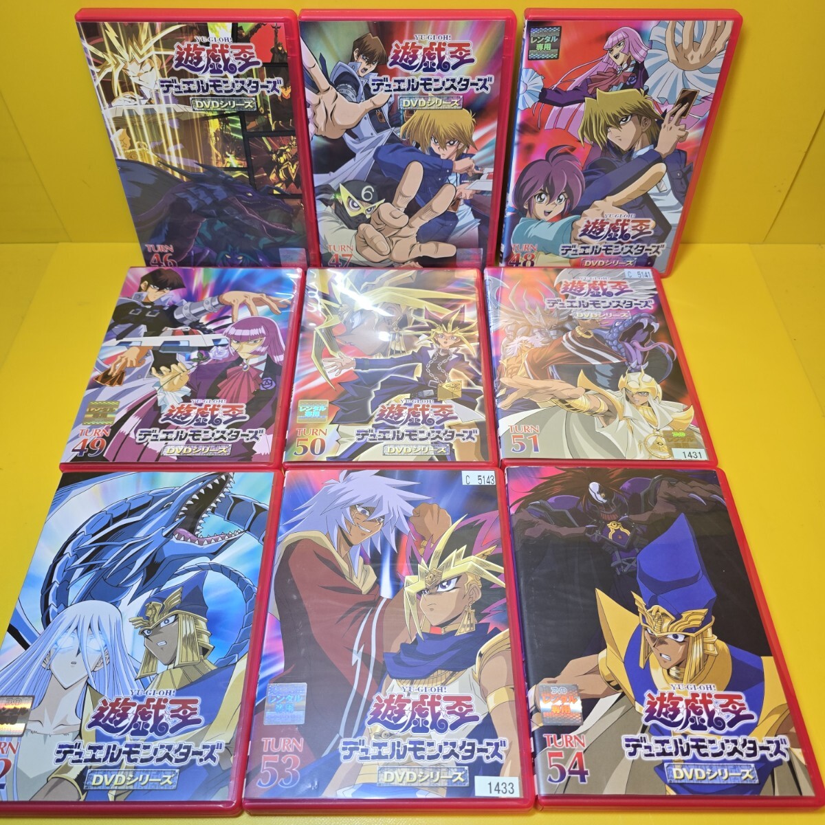 新品ケース交換済 遊戯王デュエルモンスターズ全56巻+劇場版3巻 DVD全