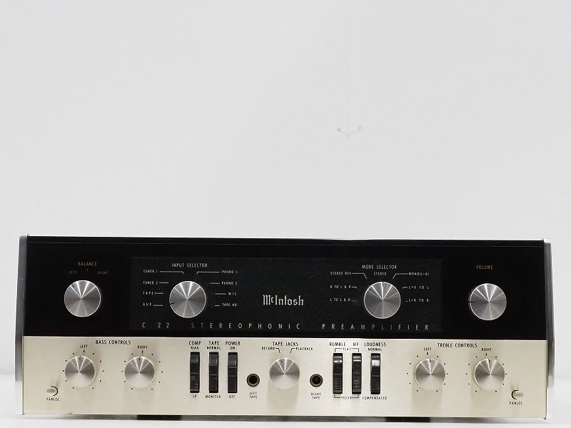 McIntosh C22 オリジナル 真空管 プリアンプ Black Beauty搭載 ECC 83