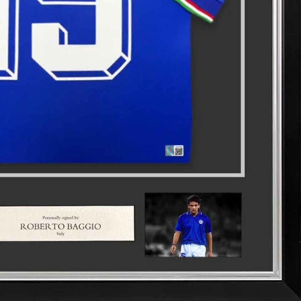 ロベルト・バッジョ【直筆サイン入り】イタリア代表ユニホーム 1990年