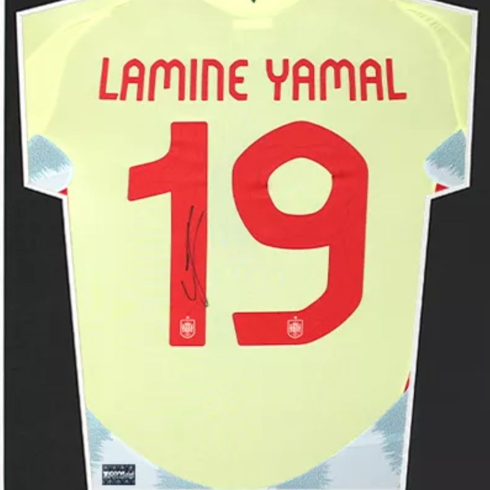 ラミン・ヤマル【直筆サイン入り】スペイン代表 2024-25 アウェイ