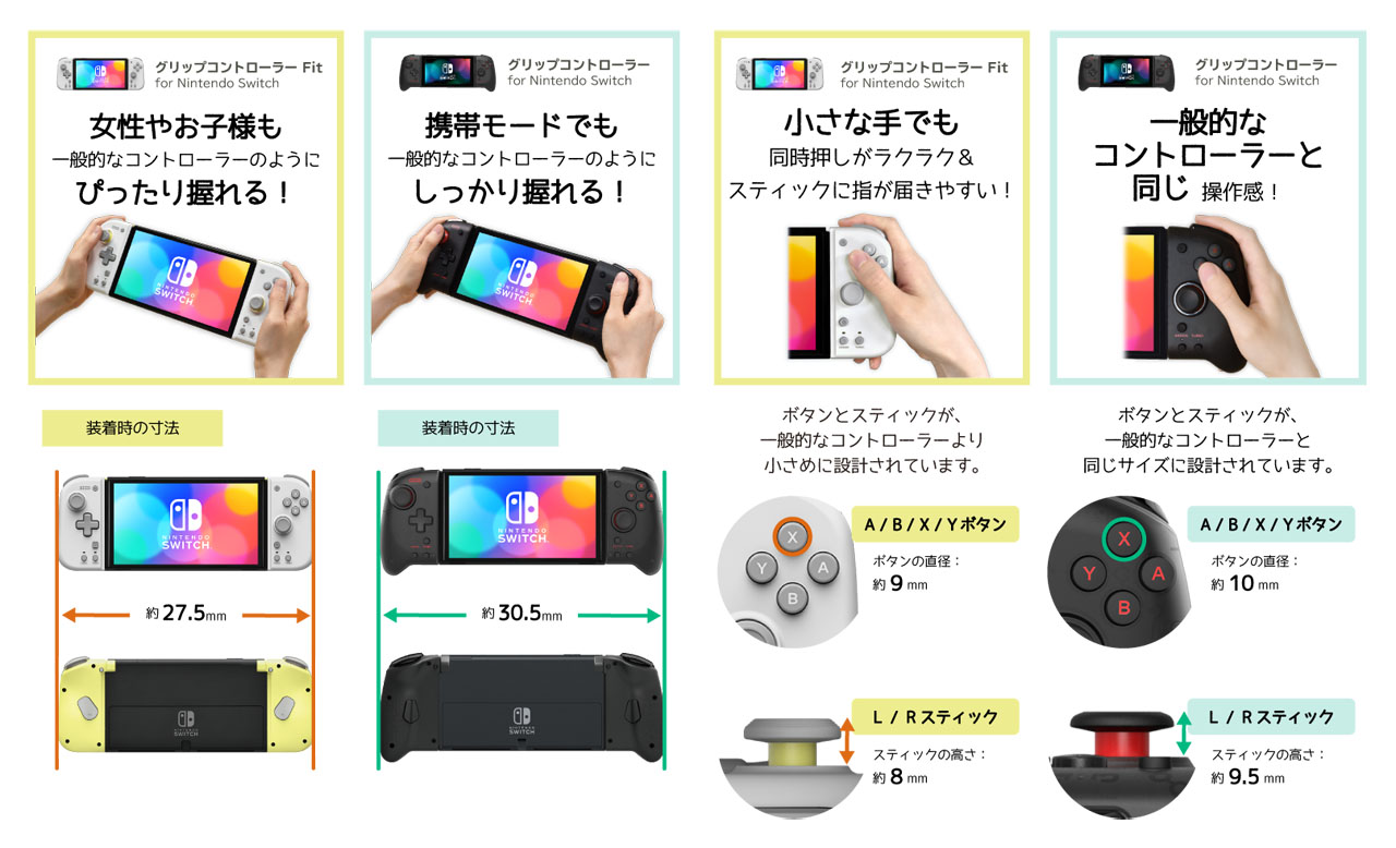 Nintendo Switch携帯モード専用コントローラー「グリップ