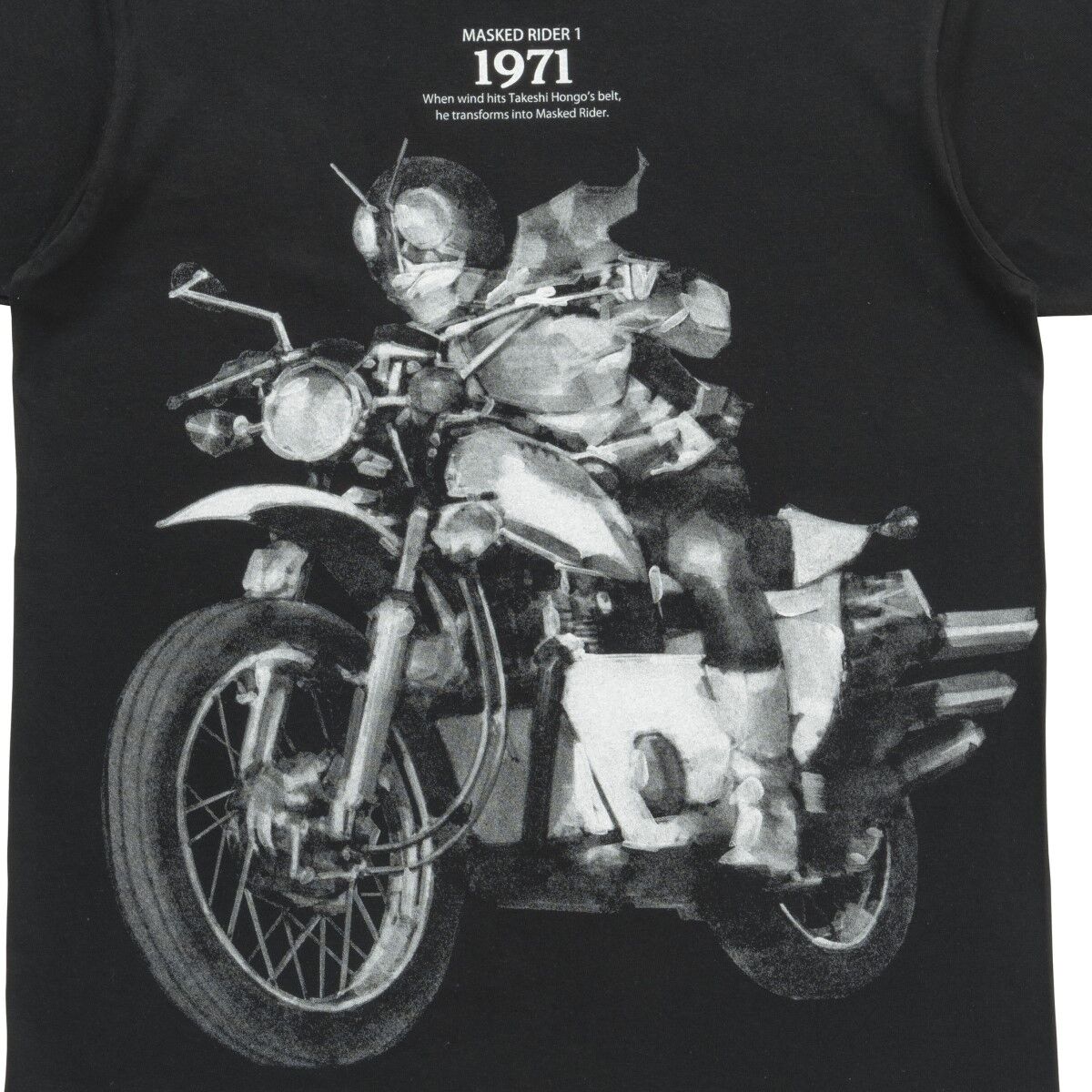 菅原芳人計画 仮面ライダー旧1号／初期変身サイクロン柄Tシャツ | 仮面