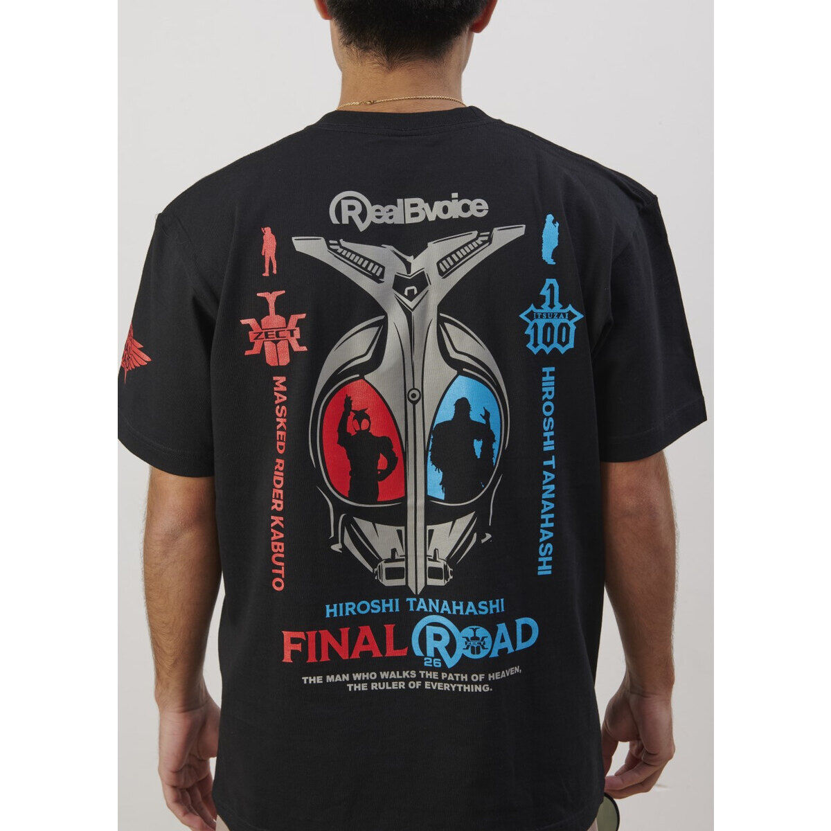 仮面ライダーカブト×棚橋弘至×RealBVoice Tシャツ（黒） | 仮面