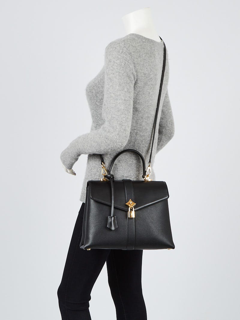 Louis Vuitton Black Leather Rose Des Vents MM Bag | Yoogi's Closet